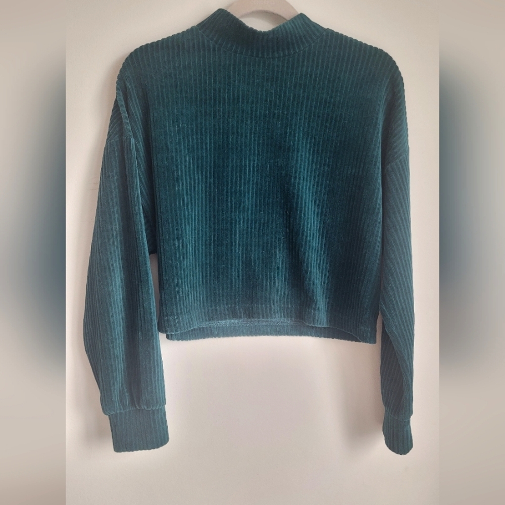 Velvet long sleeve velvet sweater